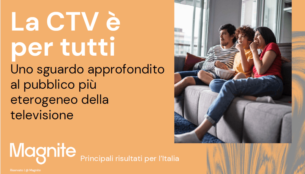 MAGNITE- Nuova Ricerca: la CTV è per&nbsp;tutti.