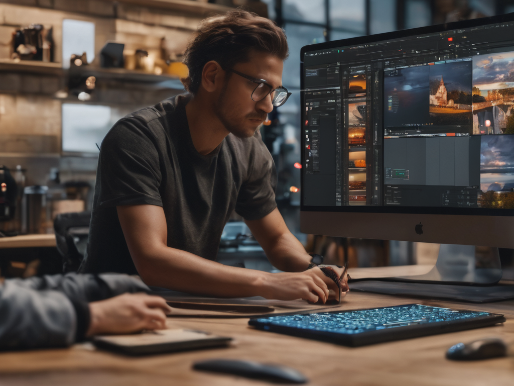 Human and AI working together.